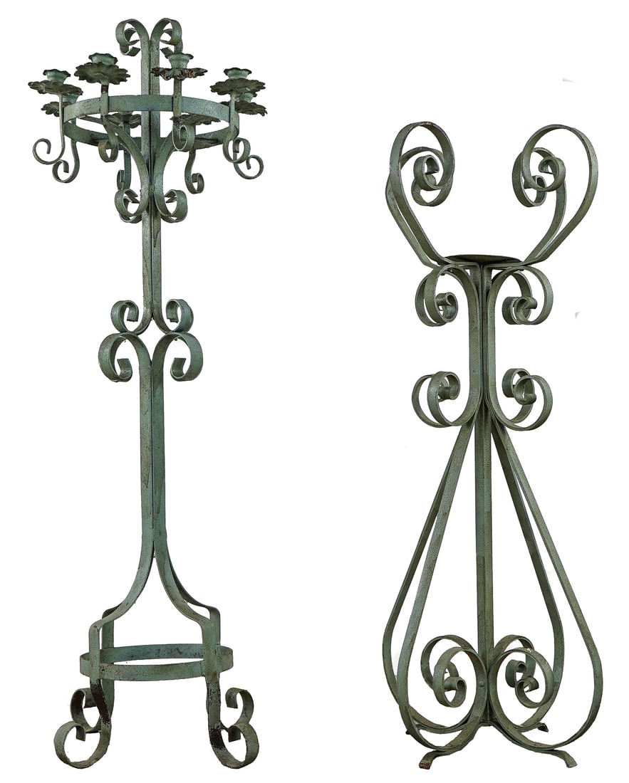 Two Wrought Metal Plant Stands (1 of 5)
