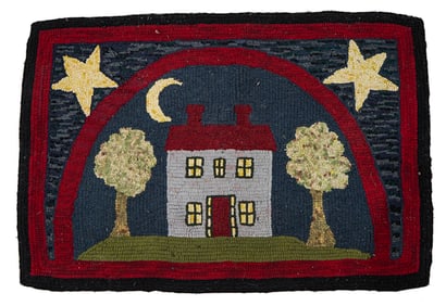 Two Late 20th c Hooked Rugs