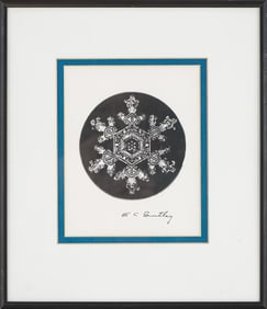 after Wilson A Bentley (VT 1865-1931) Snowflake Print