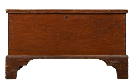 Petite 18th c Pine Blanket Box