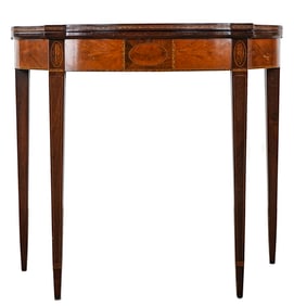 Circa 1920 New Hampshire/ North Shore Style Hepplewhite Card Table