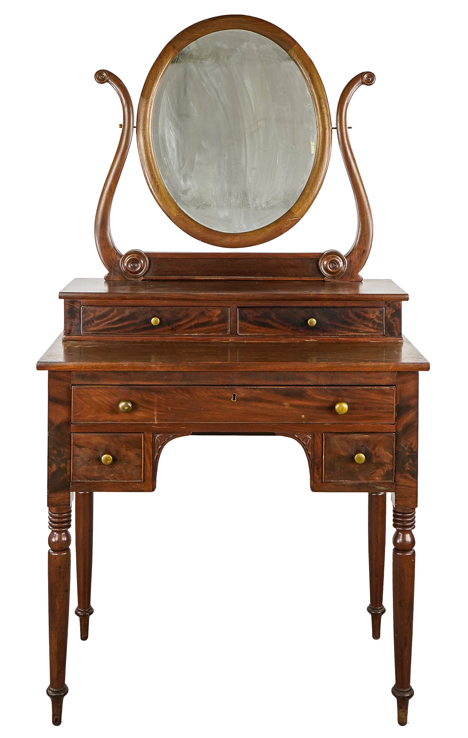 19th c Sheraton Mahogany Dressing Table (1 of 5)