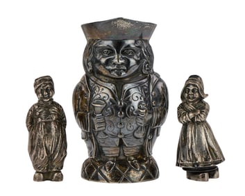 Sterling Figural Toby, Salt and Pepper Shakers