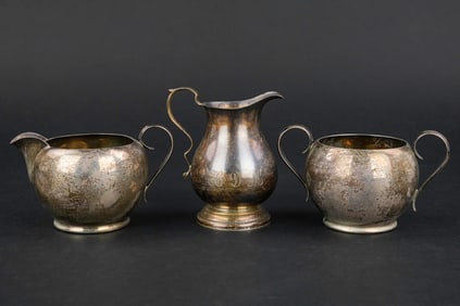 3 Sterling Silver Sugar and Creamer Sets