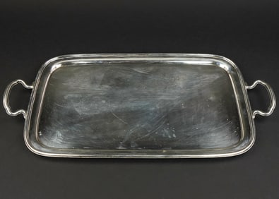 London Sterling Handled Serving Tray