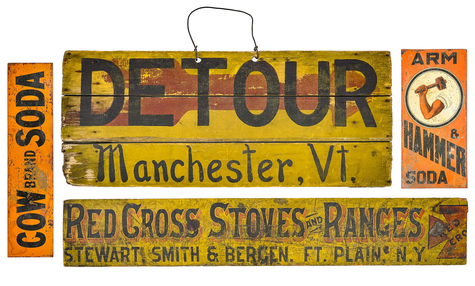 Manchester, VT Detour Sign, Advertising Signs (1 of 9)