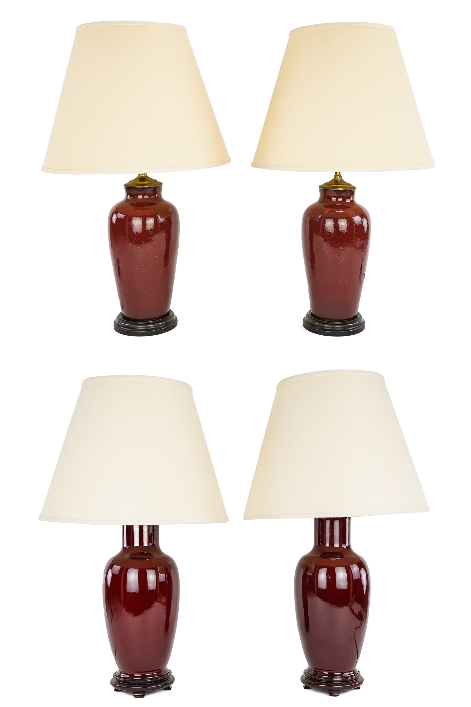 Two Pair of Chinese Flambé Glaze Table Lamps (1 of 7)