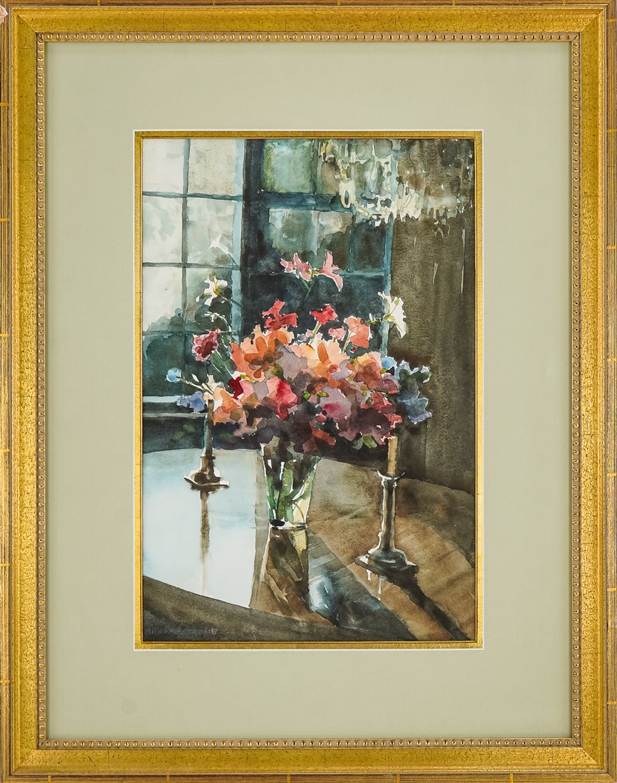 Mary Helen Hurlimann Armstrong (AM 1927-2021) Still Life With Flowers (1 of 4)