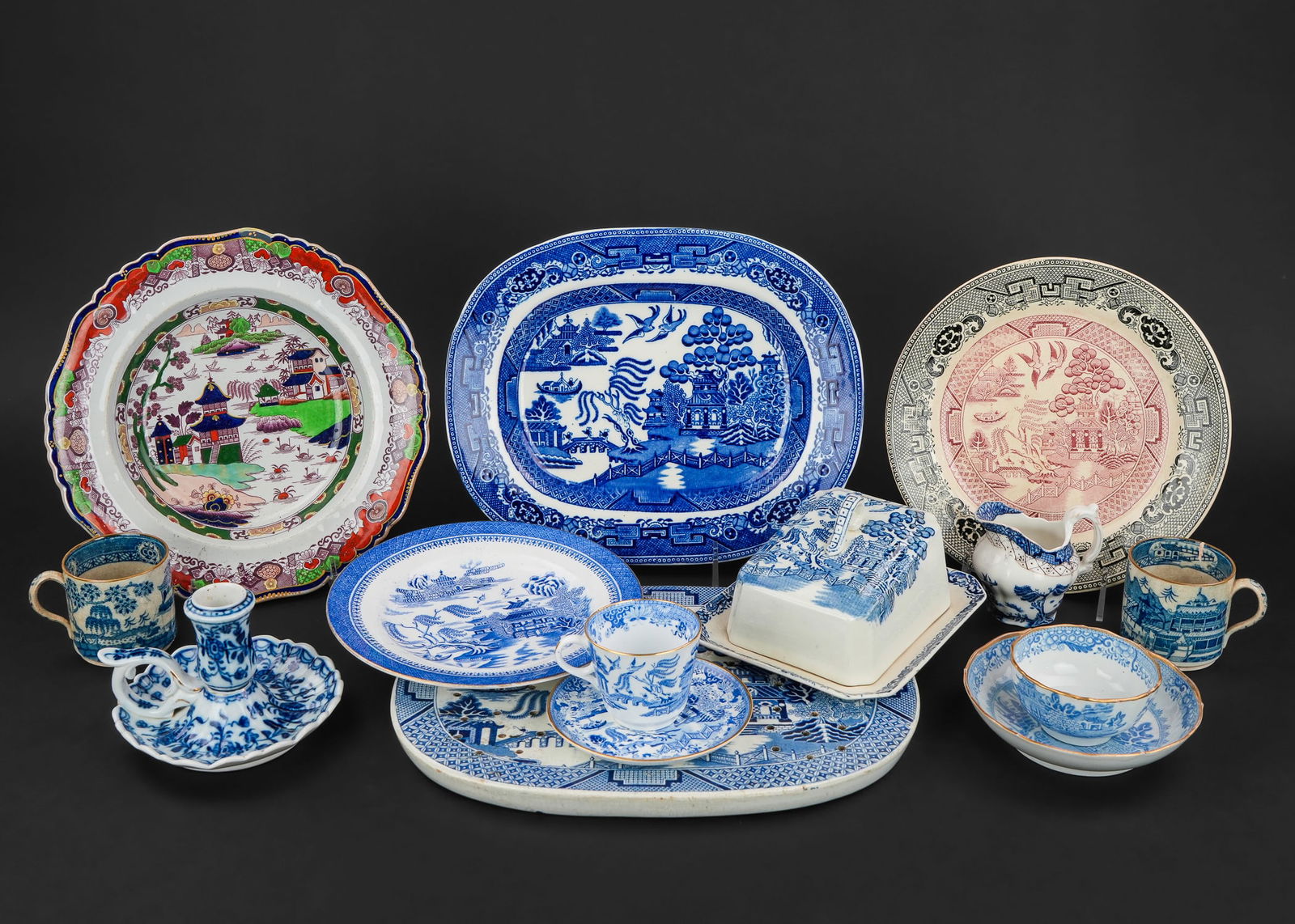 Collection of Willow, Blue and White Porcelain (1 of 12)