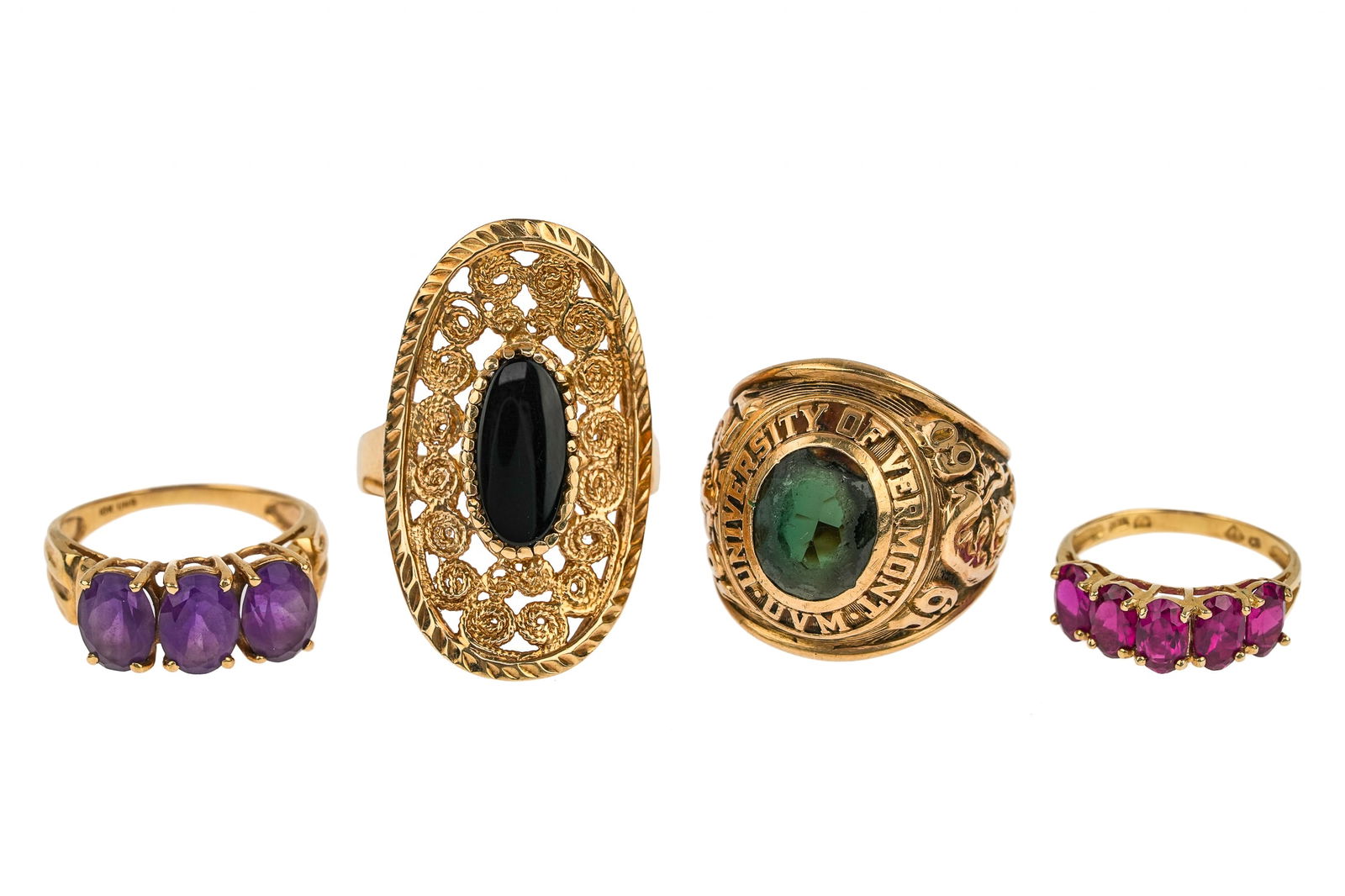 4 10k Yellow Gold Rings (1 of 7)