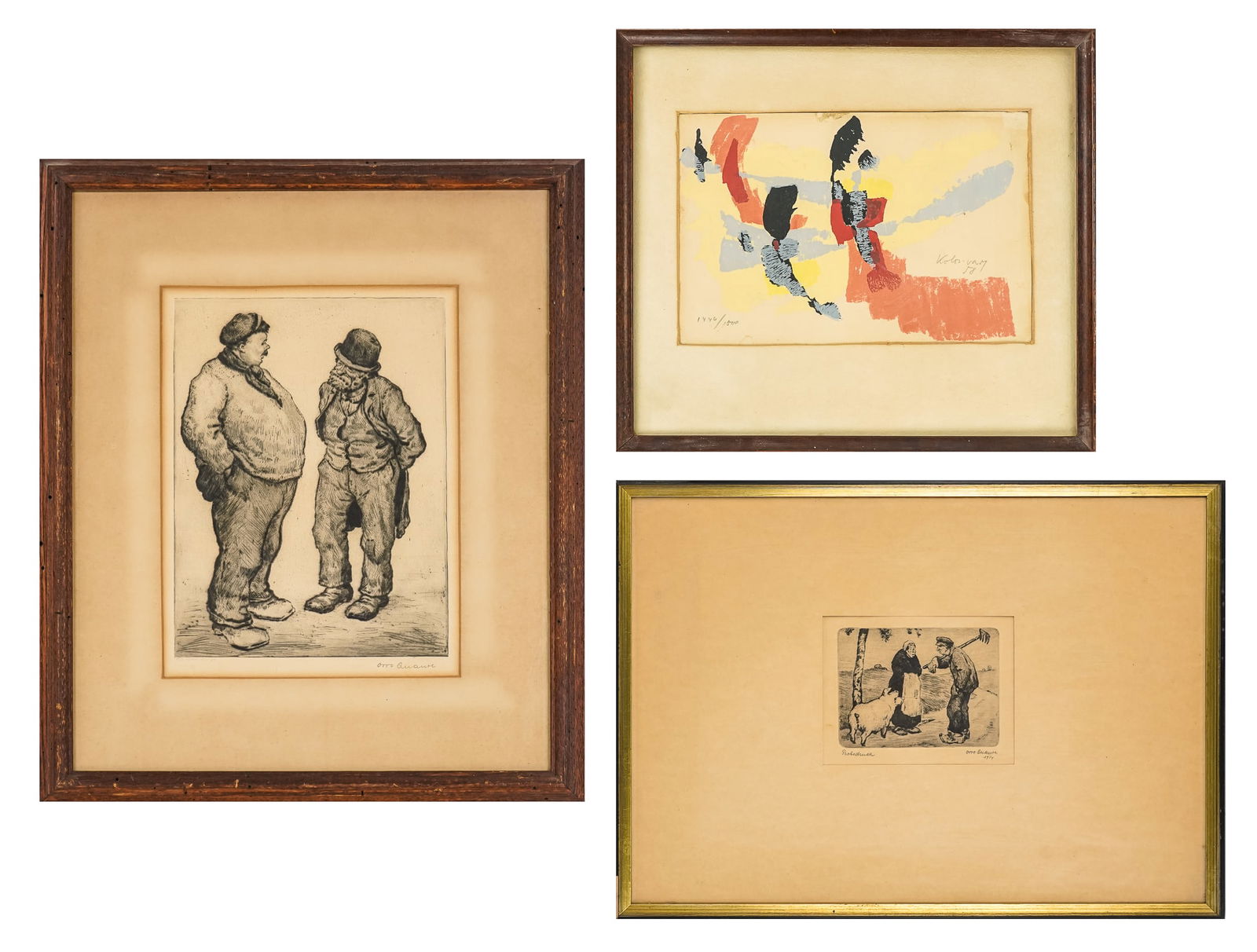 Three circa 1930 artworks (1 of 7)