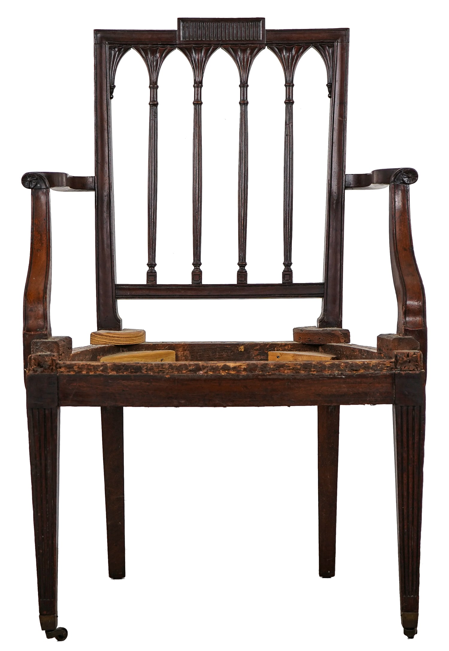 18th/ 19th c NYC Mahogany Federal Armchair (1 of 6)
