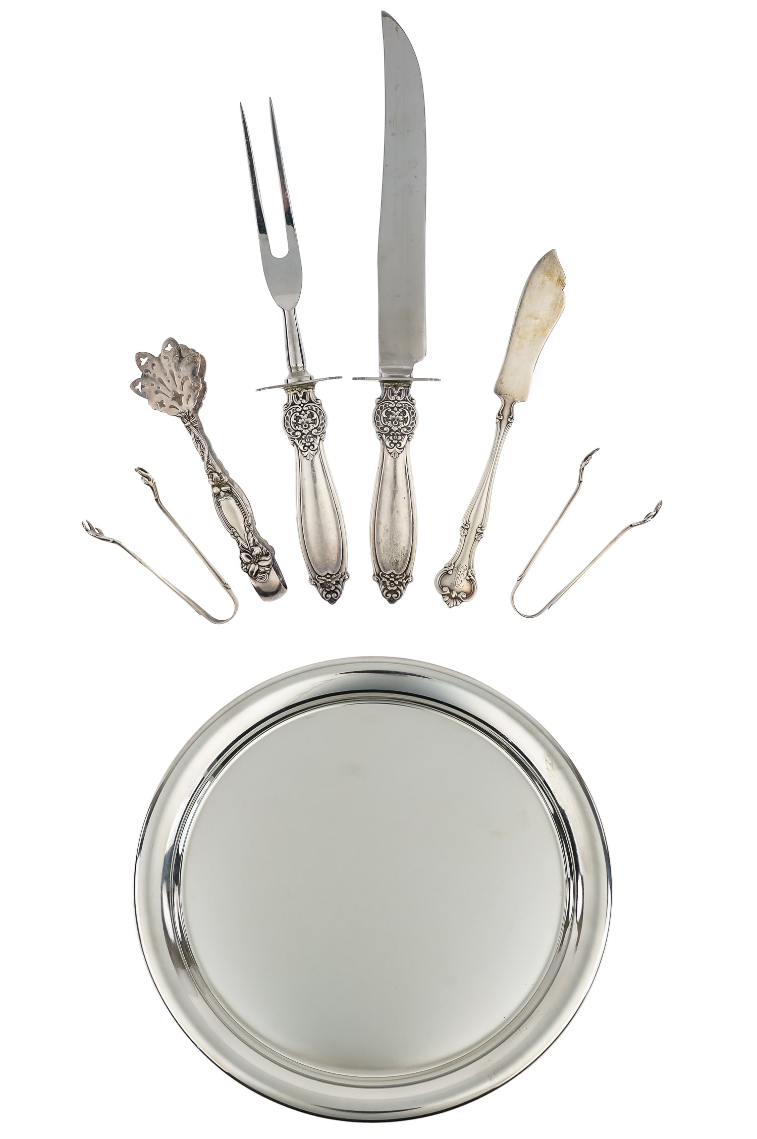 Cartier Pewter Tray, Sterling Flatware (1 of 7)