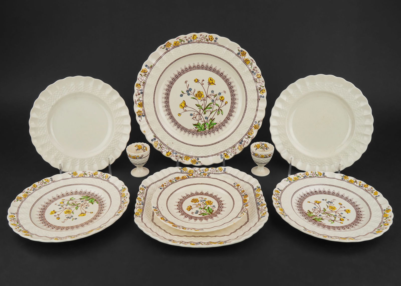 51 pcs. Spode Buttercup and Chelsea Wicker China (1 of 5)