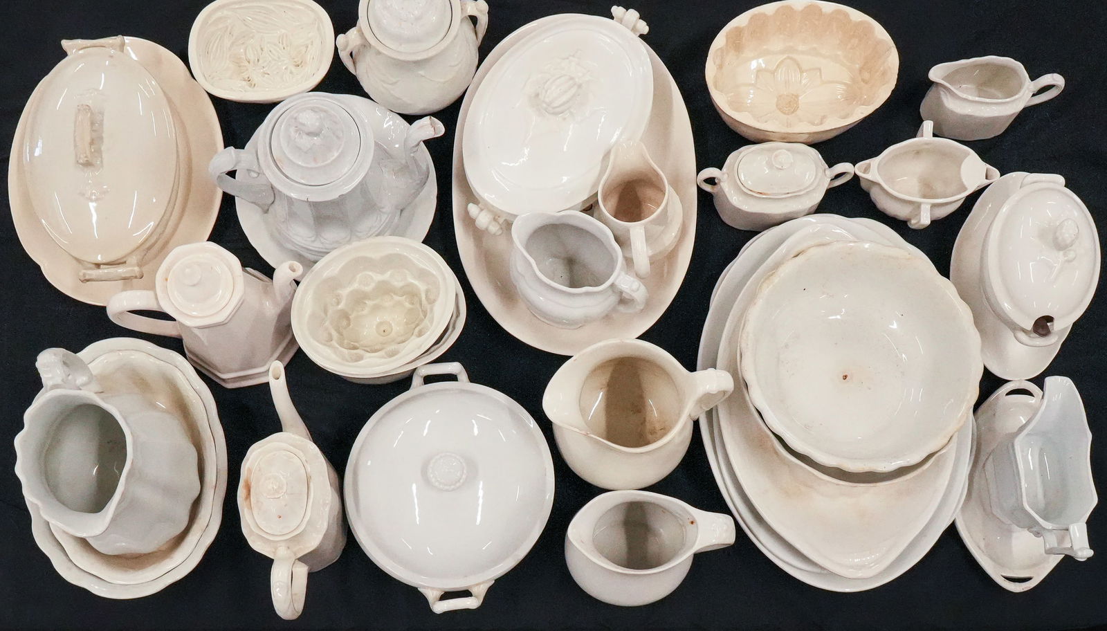 Collection of 32 pcs. White Ironstone Tableware (1 of 5)
