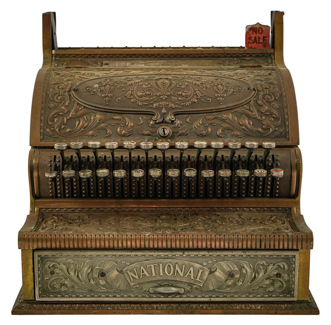 Brass Filigree National Cash Register (1 of 4)