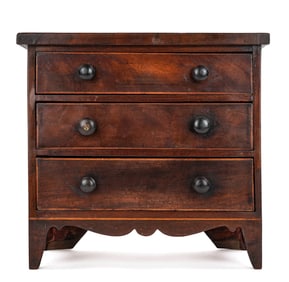 19th c Miniature Hepplewhite Chest of Drawers