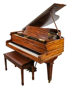 Pease Piano Co. Mahogany Baby Grand Piano