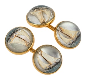 Ca. 1930 14k Sailboat Cufflinks