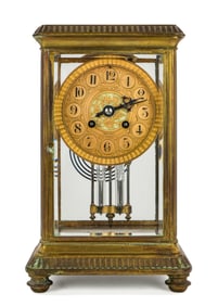 19th c French Crystal Regulator Shelf Clock