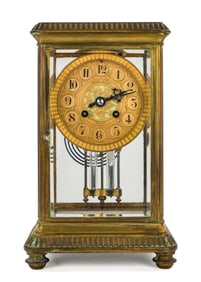 19th c French Crystal Regulator Shelf Clock