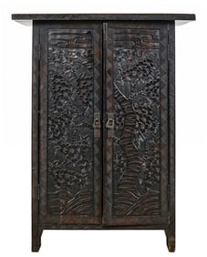 Early 20th c Chinese Zitan Wood Cabinet
