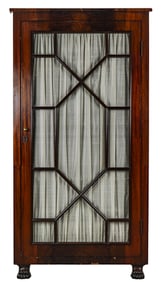 19th c Mahogany corner cupboard