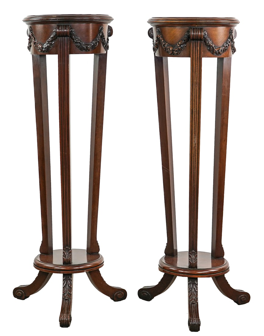 Pair of Irwin Custom Mahogany Fern Stands (1 of 7)