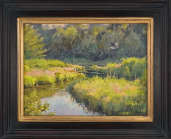 James Coe (AM 1957) Evening Greens (Great Blue Heron)