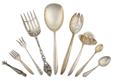 8 pcs. Mid 20th c. Sterling Silver Flatware