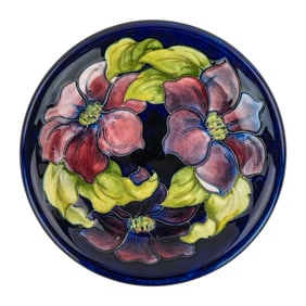 Moorcroft Clematis Art Pottery Cabinet Plate
