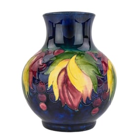 Moorcroft Grape and Leaf Art Pottery Vase