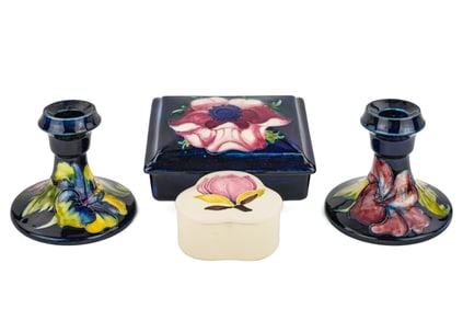 4 Moorcroft Art Pottery Tableware Items