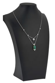 3 CT Emerald & Diamond Necklace