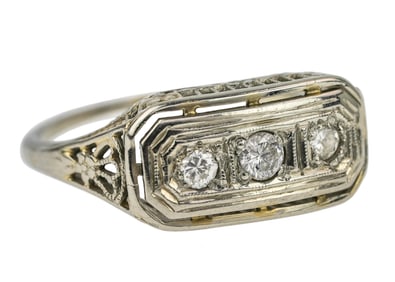 Edwardian 14k & Diamond Ring