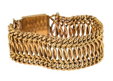 14k Wire Link Bracelet