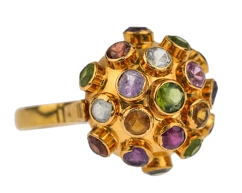 18k Ball Top Cocktail Ring