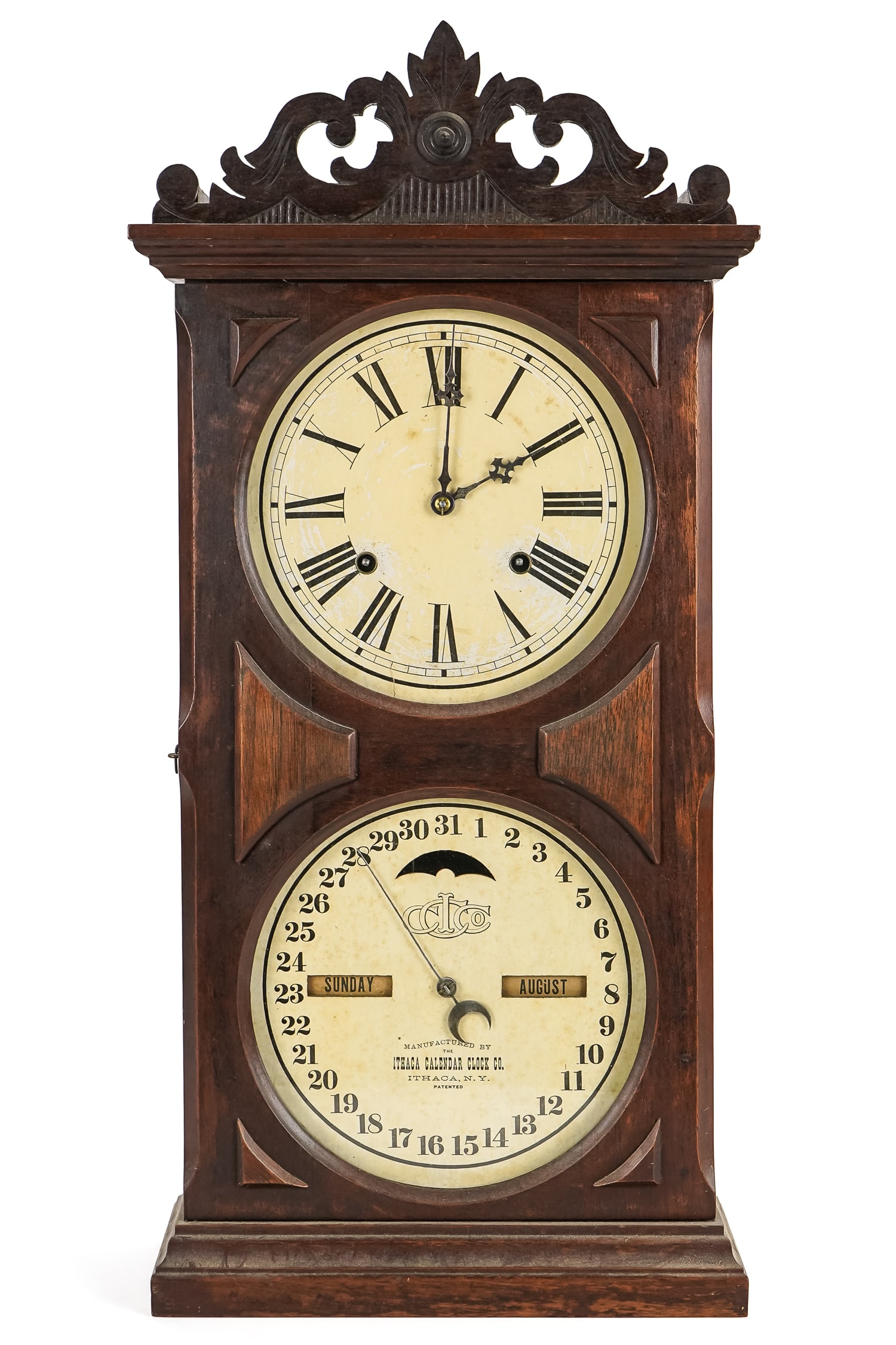 Ithaca Calendar Clock Co. Shelf Clock (1 of 10)