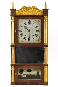 Atkins & Downs Half Pillar & Scroll Clock
