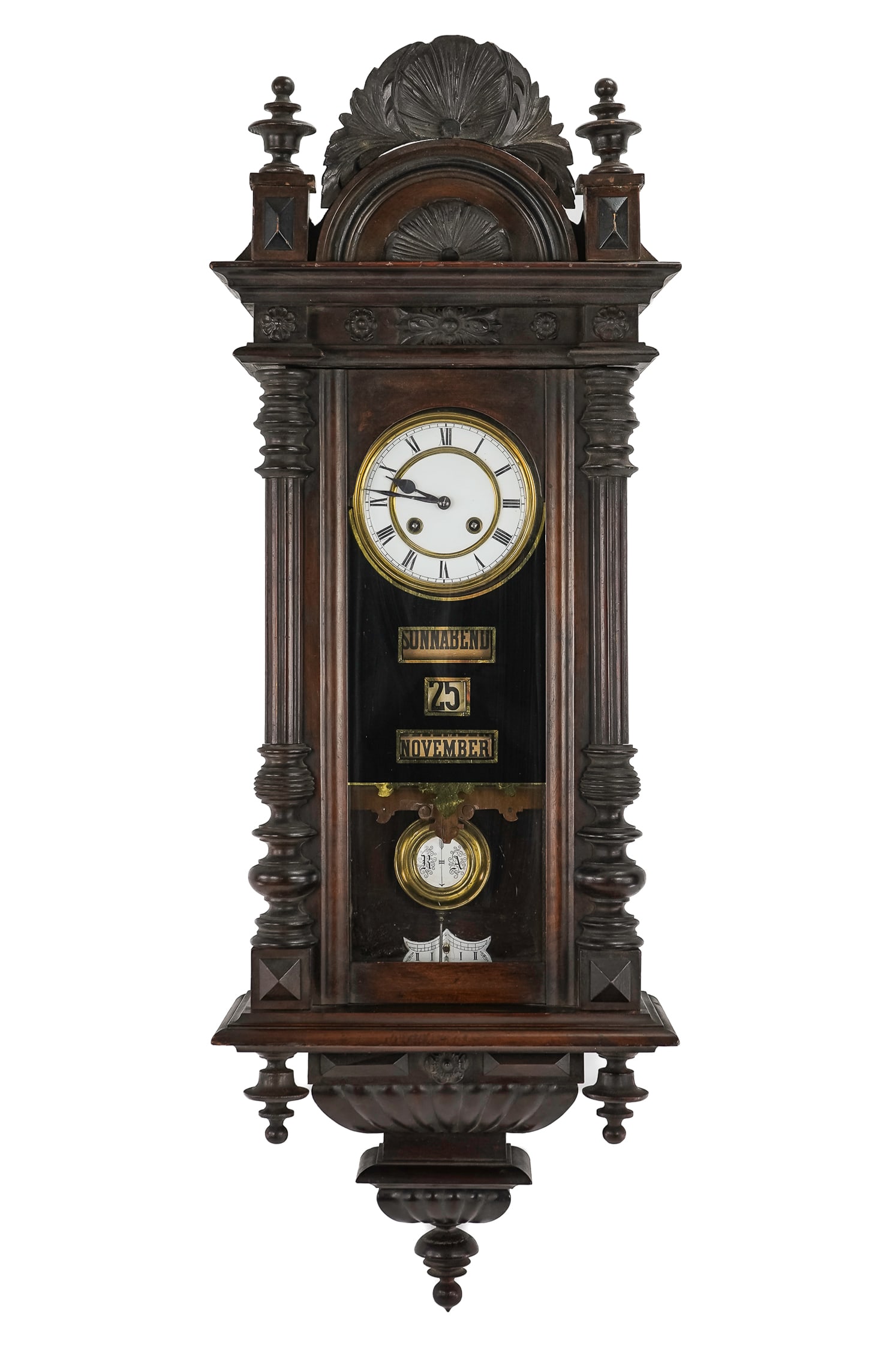 Vienna Regulator Calendar Clock (1 of 9)