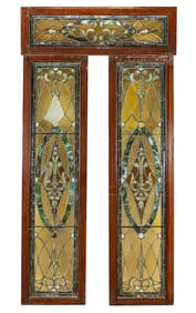 Front Door 3 pc Set of Stained Glass Windows