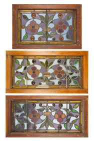 Three Small Stained Glass Windows