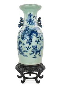 Early 20th c Chinese Celadon Vase