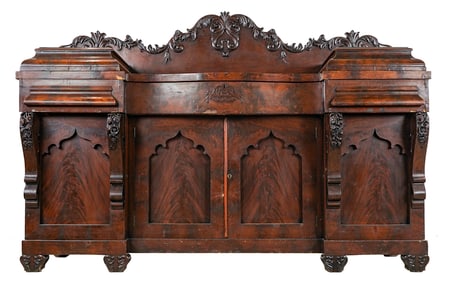 19th c Mahogany Empire Sideboard