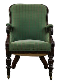19th Walnut lolling chair