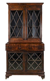 Circa 1850 Empire Mahogany Secretary