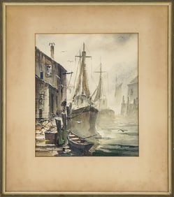 John Cuthbert Hare (AM 1908-1978) Gloucester Docks