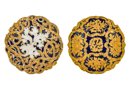 Two Meissen Gilt Porcelain Serving Bowls