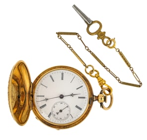 18k Henry Beguelin Hunter Case Pocket Watch