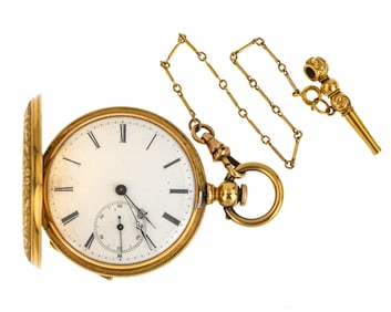 18k Henry Beguelin Closed Face Pocket Watch